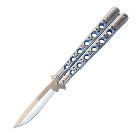 9.25" Butterfly Knife (Color: silver)